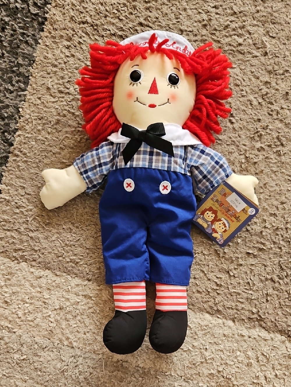 NWT Vintage Classic Raggedy Andy Doll Soft Plush
